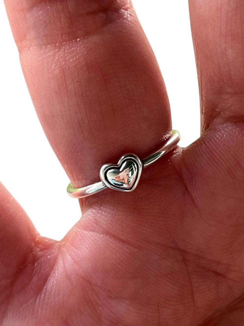 Sterling Silver Heart oxidized ring - Picture 5 of 9